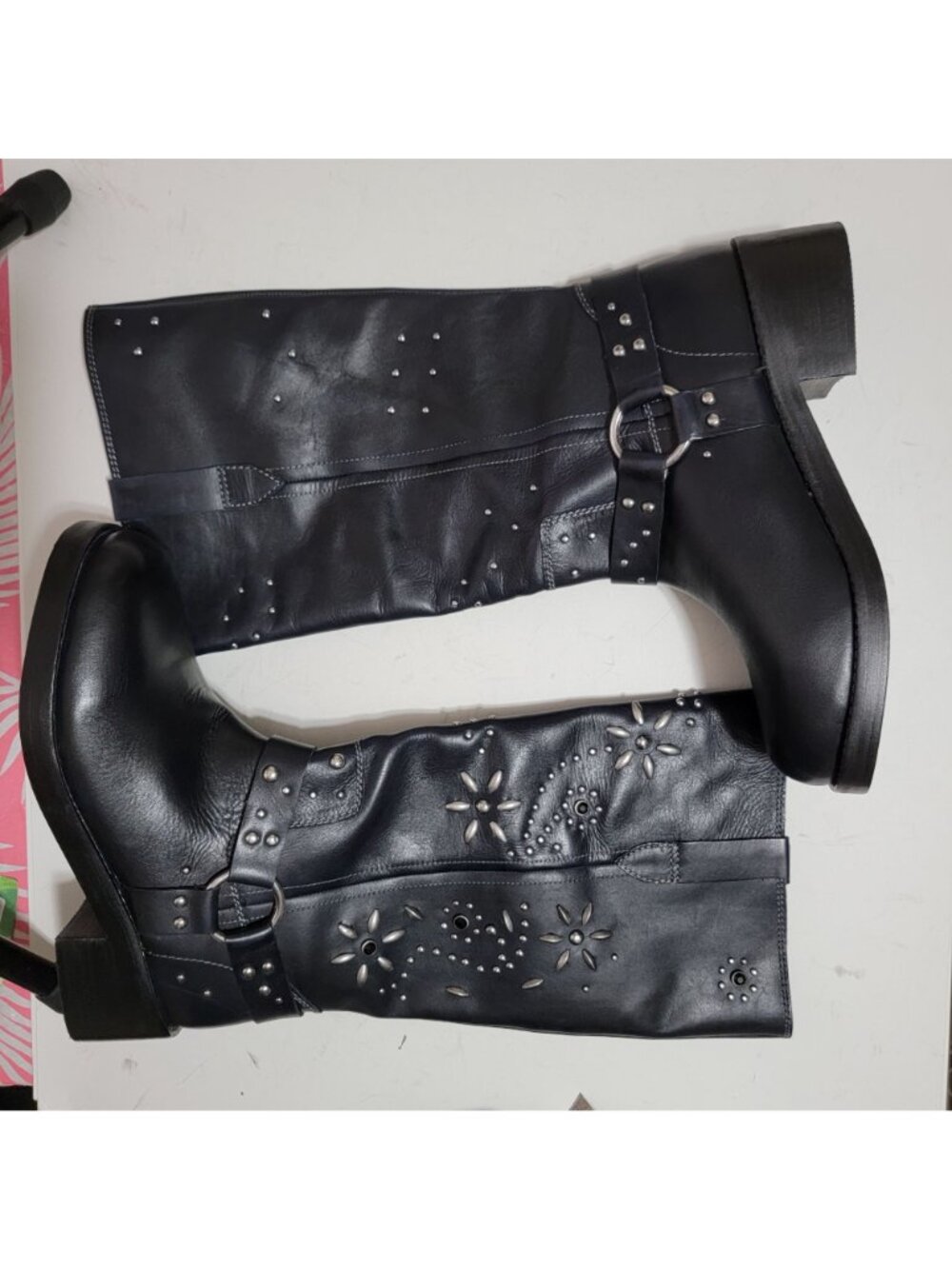 NEW Free People Blaze Embellished Boots Festival Moto Contemporary Womens 11 - Picture 3 of 10